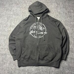 Harley Davidson Roma Italy Zip Hoodie Large Gray Graphic Italy Store Rome